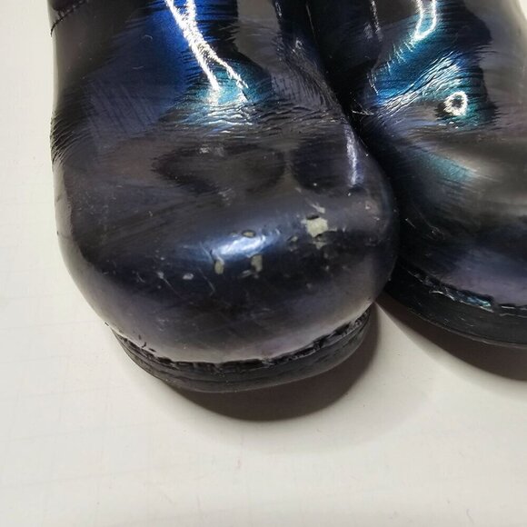 Dansko Professional Metallic Blue Clog Slip On Nurse Shoes size 7 - Picture 4 of 14